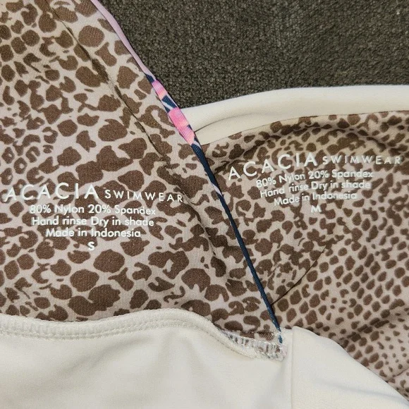 New Acacia Heliconia Lennox Top S & Manoa Bottom M Bikini Set Colorbloc